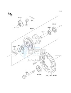 KX 100 C [KX100] (C1-C3) [KX100] drawing FRONT HUB