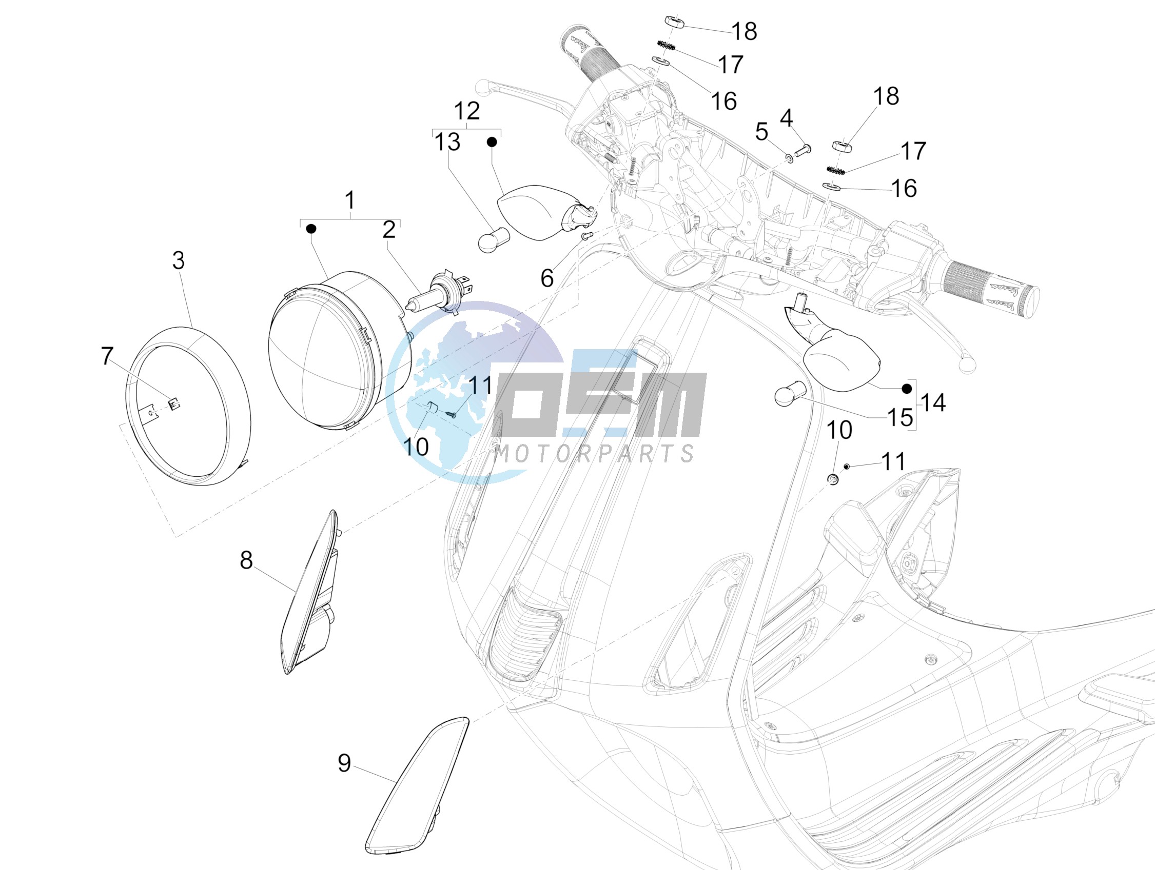 Front headlamps - Turn signal lamps