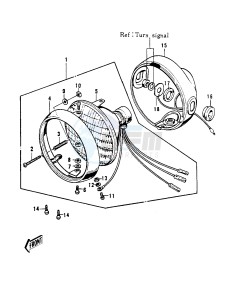 H1 D-F A [KH500] (D-F A8) [KH500] drawing HEADLIGHT -- H1-D_E_F- -