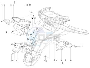 Typhoon 125 4T 2V E3 (NAFTA) drawing Rear headlamps - Turn signal lamps