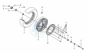 VS 125 EURO3 drawing FRONT WHEEL