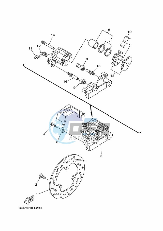 REAR BRAKE CALIPER