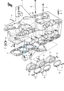 KZ 1300 B [B2] drawing CYLINDER HEAD