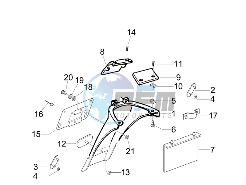 Rear cover - Splash guard