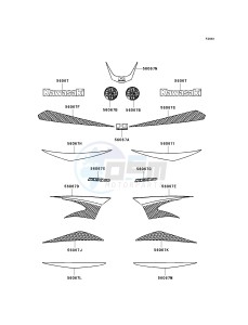 KSF 50 B [KFX50] (B7F-B9S) B7F drawing DECALS-- GREEN- --- B7F- -