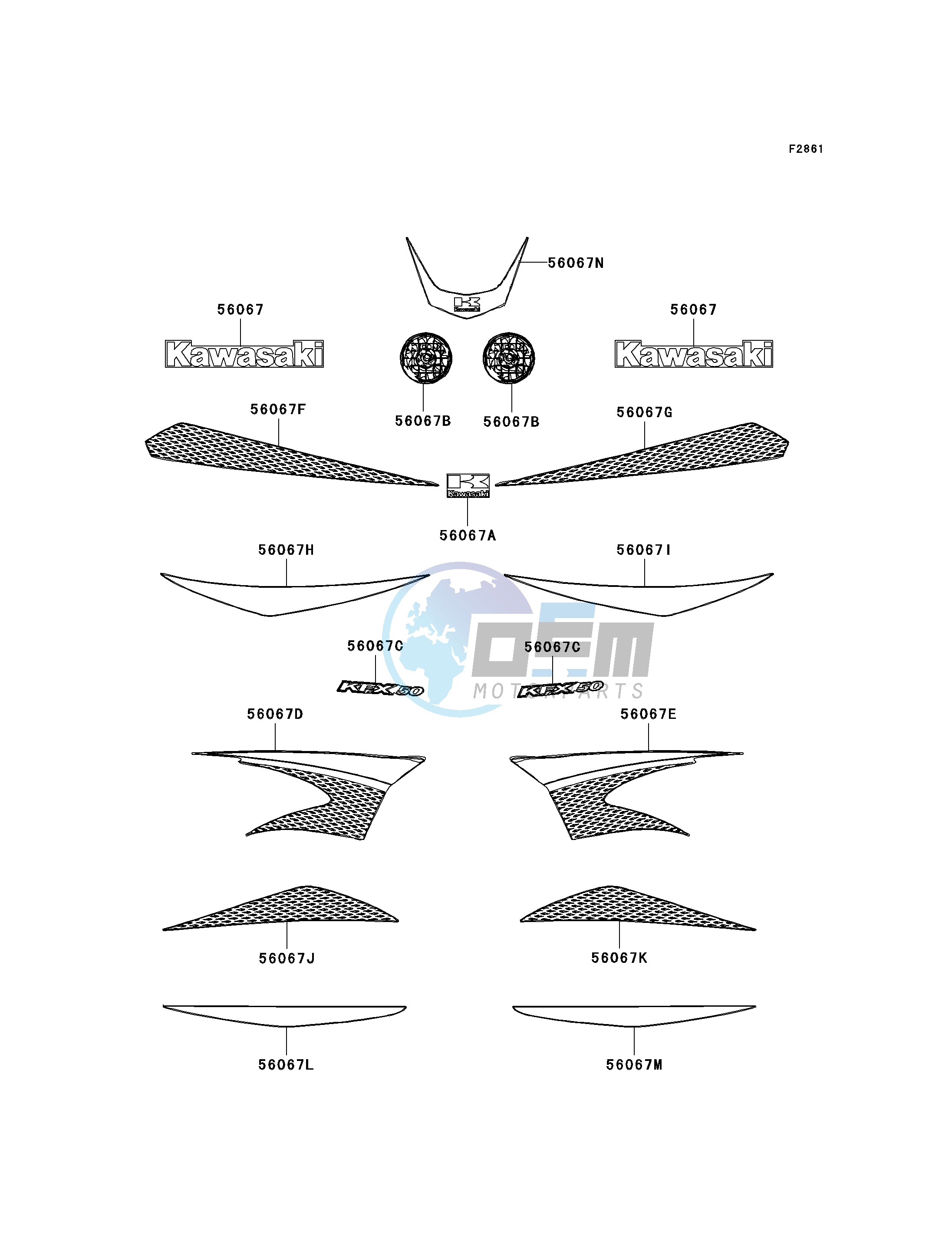 DECALS-- GREEN- --- B7F- -