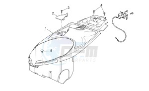 Sport City Cube 125-200 carb e3 drawing Undersaddle