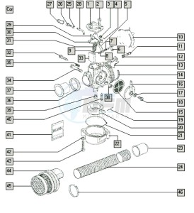 SUPER_TOM_V-K3 50 V-K3 drawing Carburator-intake