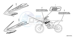 CRF450XD CRF450X Europe Direct - (ED) drawing MARK (CRF450X9,B,C,D)