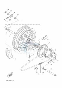 YZF125-A YZF-R125 (B5G5) drawing REAR WHEEL