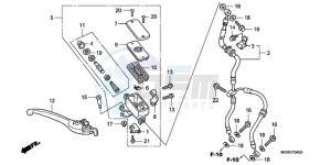 CBF600N9 UK - (E / MKH) drawing FR. BRAKE MASTER CYLINDER (CBF600S/N)