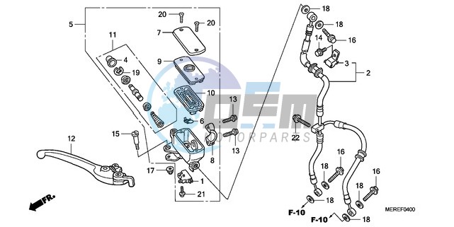 FR. BRAKE MASTER CYLINDER (CBF600S/N)