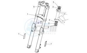 V7 CafÃ¨ 750 drawing Front fork I