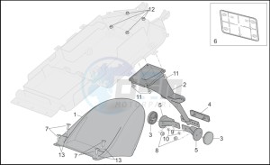 RSV 2 1000 drawing Rear mudguard