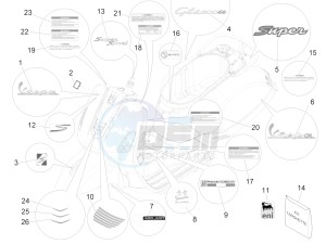 GTS 300 ie Super ABS (USA) (AU, HK) drawing Plates - Emblems