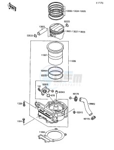 KSF 250 A [MOJAVE 250] (A8-A9) [MOJAVE 250] drawing CYLINDER_PISTON-- S- -