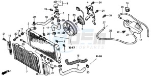 CB900F CB900 HORNET drawing RADIATOR