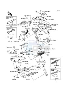 Z1000_ABS ZR1000ECFA FR XX (EU ME A(FRICA) drawing Cowling(Center)