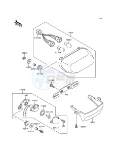 ZX 600 E [NINJA ZX-6] (E4-E6) [NINJA ZX-6] drawing TAILLIGHT-- S- -