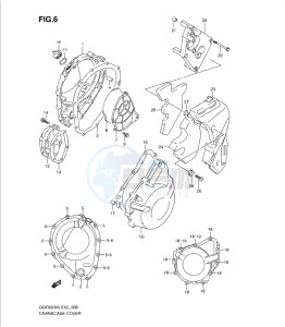 GSF650/S drawing CRANKCASE COVER