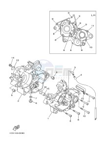 YZ125 (1SR9 1SRA 1SRB 1SRC 1SRC) drawing CRANKCASE