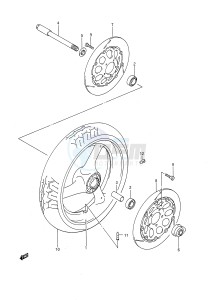 GSX-R750 (E28) drawing FRONT WHEEL