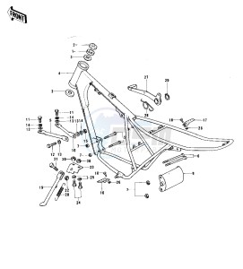 KX 450 drawing FRAME_FRAME FITTINGS -- 74 KX 450- -