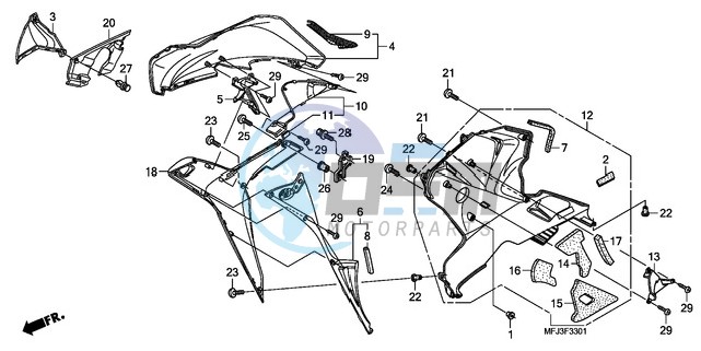 LOWER COWL (R.) (CBR600RR9,A/RA9,A)