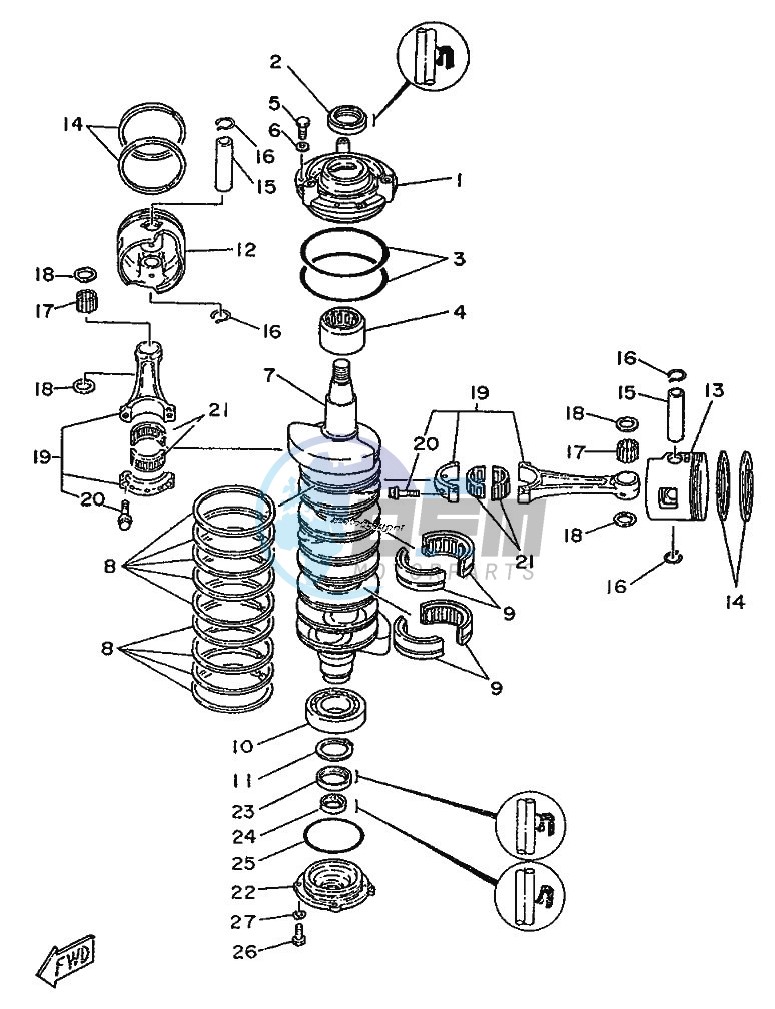 CRANKSHAFT--PISTON