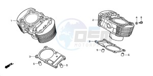 VT750DC BLACK WIDOW drawing CYLINDER