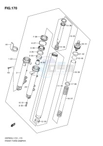 GSF650 (E21) Bandit drawing FRONT FORK DAMPER (GSF650AL1 E21)