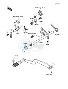 KLF 220 A [BAYOU 220] (A1-A4) [BAYOU 220] drawing GEAR CHANGE MECHANISM