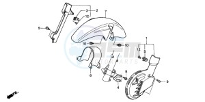 NX500 DOMINATOR drawing FRONT FENDER/ FRONT DISK COVER