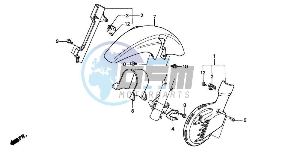 FRONT FENDER/ FRONT DISK COVER