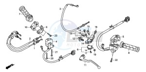 CBR1000RR drawing HANDLE LEVER/SWITCH/CABLE