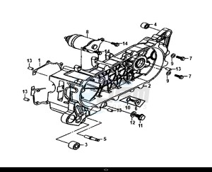 FIDDLE II 50 (25 KM/H) (AF05W4-NL) (E4) (L8-M0) drawing L. CRANK CASE