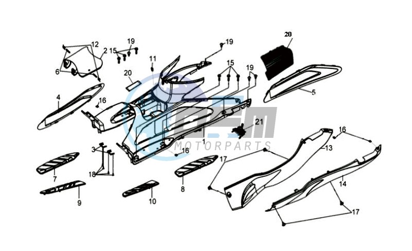 FOOTREST / FRAME COWLING