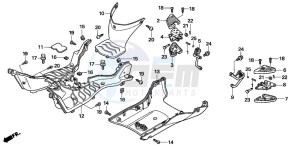 SH150 125 drawing FLOOR PANEL/PILLION STEP