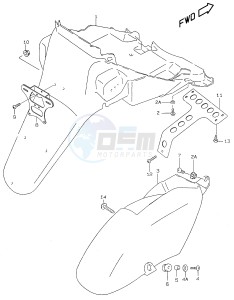 AY50 (V-W-X-Y) katana drawing REAR FENDER (model K1)