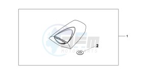 CBR600RRA BR - (BR) drawing SEAT COWL *NHB01*