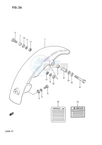 JR50 (P3) drawing REAR FENDER