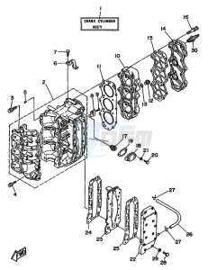 40H drawing CYLINDER--CRANKCASE