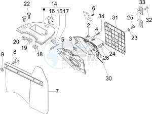 LX 125 4T ie E3 drawing Rear cover - Splash guard