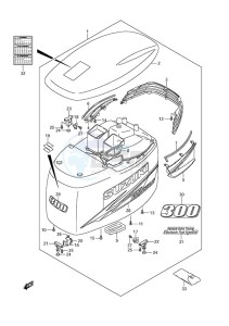 DF 300 drawing Engine Cover (2010 & Newer)