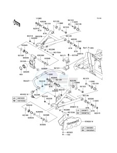 KRF 750 J [TERYX 750 FI 4X4 LE] (J9FA) J9FA drawing REAR SUSPENSION