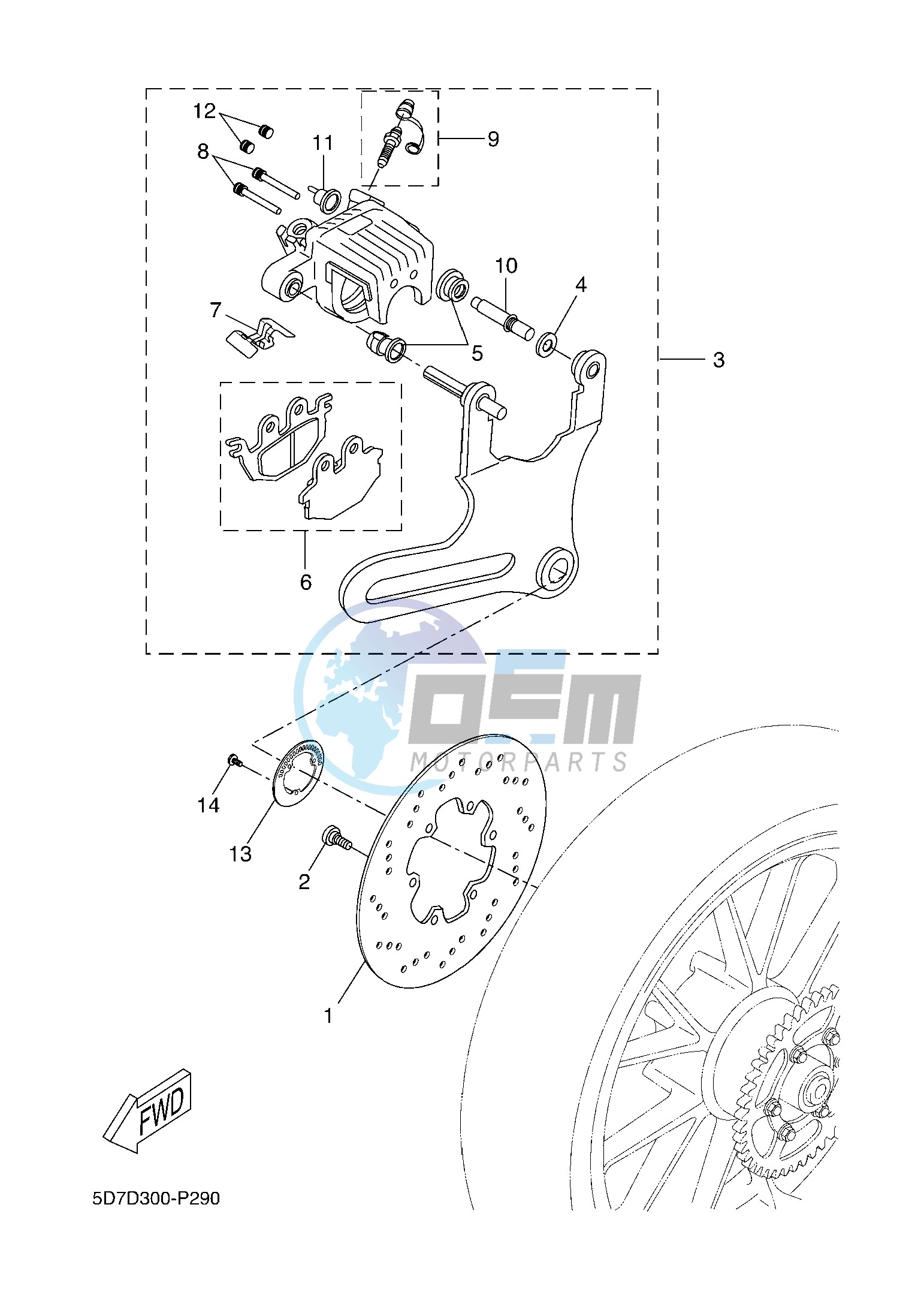 REAR BRAKE CALIPER