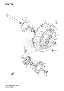 GSF1250 (E2) Bandit drawing REAR WHEEL (GSF1250K7 SK7 K8 SK8 K9 SK9 SL0)