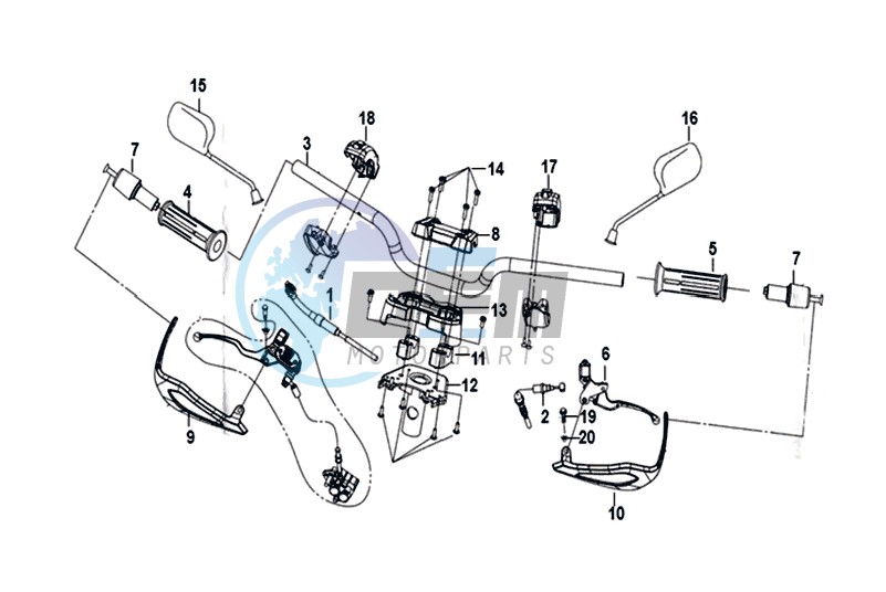 HANDLEBAR / BRAKE LEVERS /CABLES