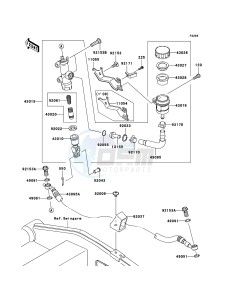 Z1000 ZR1000B8F FR GB XX (EU ME A(FRICA) drawing Rear Master Cylinder