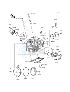 KLX125 KLX125CFF XX (EU ME A(FRICA) drawing Cylinder Head